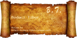 Bodacz Tibor névjegykártya